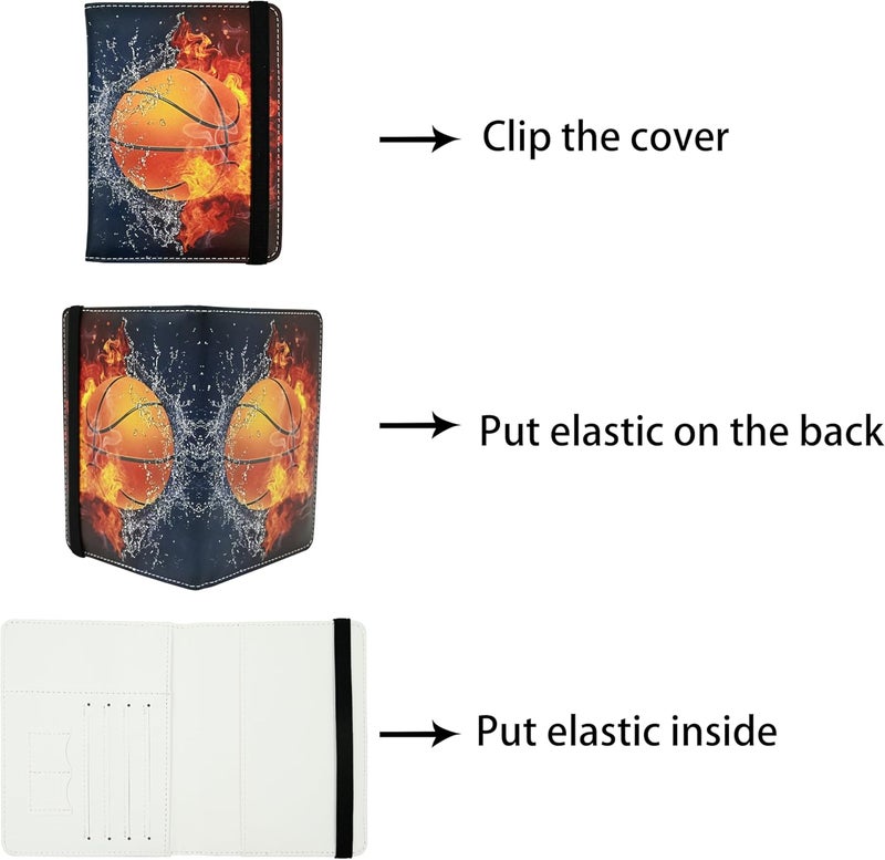 bassyil Basketball Passport Holder for Women and Men PU Leather Passport Cover for Travel - Image 4
